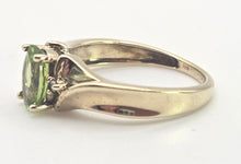 Load image into Gallery viewer, 2477 Vintage; 9ct Gold Peridot White Sapphire Accents Dress Ring
