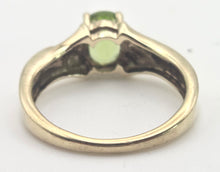 Load image into Gallery viewer, 2477 Vintage; 9ct Gold Peridot White Sapphire Accents Dress Ring
