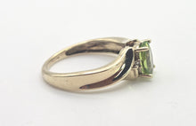 Load image into Gallery viewer, 2477 Vintage; 9ct Gold Peridot White Sapphire Accents Dress Ring
