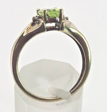 Load image into Gallery viewer, 2477 Vintage; 9ct Gold Peridot White Sapphire Accents Dress Ring

