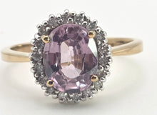 Load image into Gallery viewer, 2488 Vintage &amp; Rare  Purple Zircon 16 Natural Sparkling Diamonds Ring
