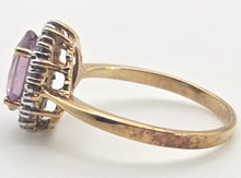 Load image into Gallery viewer, 2488 Vintage &amp; Rare  Purple Zircon 16 Natural Sparkling Diamonds Ring
