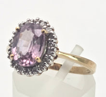 Load image into Gallery viewer, 2488 Vintage &amp; Rare  Purple Zircon 16 Natural Sparkling Diamonds Ring

