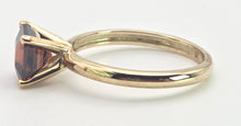 Load image into Gallery viewer, 2490 Vintage: Rare 9ct Gold Square Cut Orange Zircon Solitaire Ring
