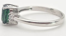 Load image into Gallery viewer, 2491 Vintage 18ct White Gold Chrome Diopside Natural Diamonds Dress Ring
