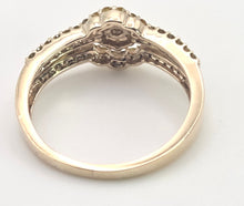 Load image into Gallery viewer, 2499 Vintage: 9ct Gold 57 Yellow Diamonds Art Deco Style  Dress Ring

