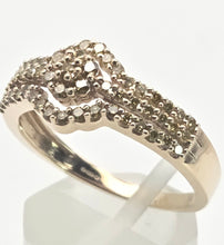 Load image into Gallery viewer, 2499 Vintage: 9ct Gold 57 Yellow Diamonds Art Deco Style  Dress Ring
