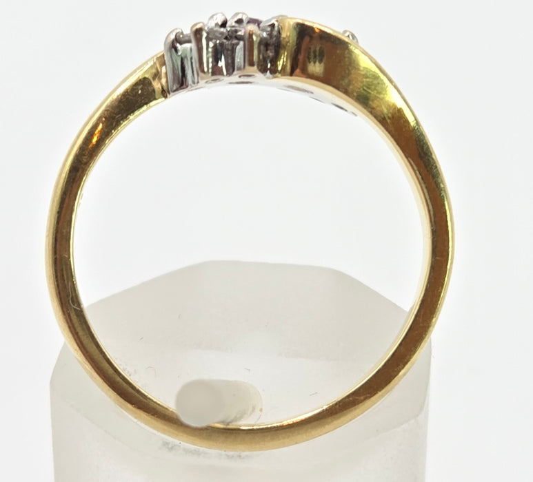 2446 Vintage: 18ct Gold Rubies Natural Diamonds Dress Ring