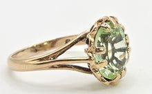 Load image into Gallery viewer, 2453 Vintage: 9ct Gold Faceted Cut Mint Green Amethyst Ring- From 1975
