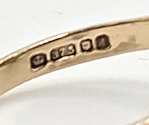 2453 Vintage: 9ct Gold Faceted Cut Mint Green Amethyst Ring- From 1975