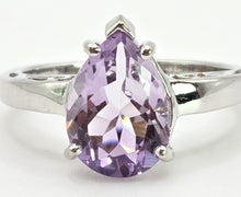 Load image into Gallery viewer, 2456 Vintage: 9ct White Gold Pear-Cut Lilac Amethyst Ring
