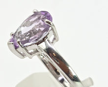 Load image into Gallery viewer, 2456 Vintage: 9ct White Gold Pear-Cut Lilac Amethyst Ring
