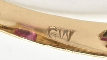Cargar imagen en el visor de la galería, 2500 Vintage: 14ct Gold Emerald Cut Pink Sapphire Natural Diamonds Ring
