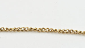 2509 Vintage: 9ct Gold Flattened Curb Necklace/Chain (56cm)