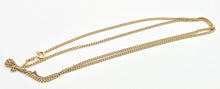 Cargar imagen en el visor de la galería, 2509 Vintage: 9ct Gold Flattened Curb Necklace/Chain (56cm)
