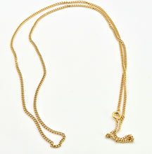 Cargar imagen en el visor de la galería, 2509 Vintage: 9ct Gold Flattened Curb Necklace/Chain (56cm)
