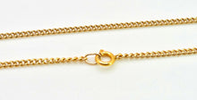 Cargar imagen en el visor de la galería, 2509 Vintage: 9ct Gold Flattened Curb Necklace/Chain (56cm)
