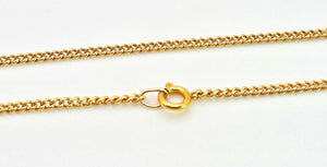 2509 Vintage: 9ct Gold Flattened Curb Necklace/Chain (56cm)
