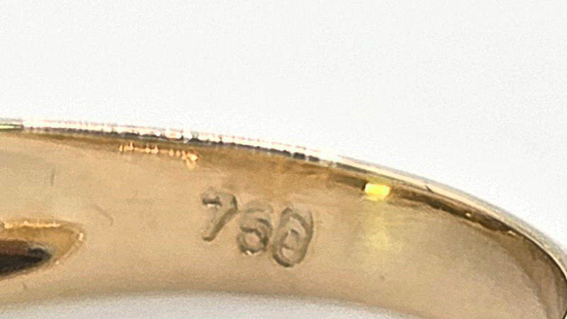 Vintage: 18ct Gold Emerald & Diamond Seven Row Half Hoop Ring