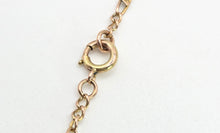 Load image into Gallery viewer, 1651 Antique (Edwardian) 9ct Gold Garnets Seed Pearls Pendant &amp; Figaro Necklace
