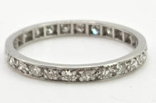 Load image into Gallery viewer, 2325 Vintage: Platinum 22 Sparkling Natural Round Full Cut Diamonds Eternity Ring
