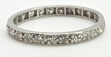 Load image into Gallery viewer, 2325 Vintage: Platinum 22 Sparkling Natural Round Full Cut Diamonds Eternity Ring
