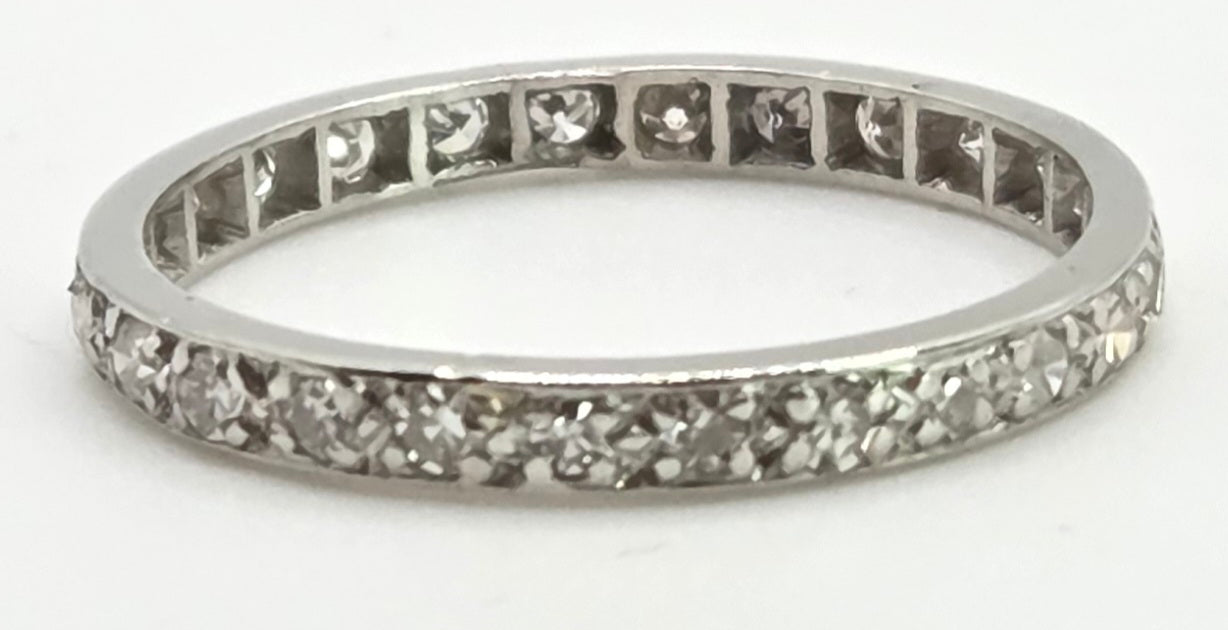 Vintage: Platinum Diamond Full Eternity Ring — 0.52ct
