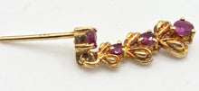 Load image into Gallery viewer, 2426 Vintage; 9ct Gold Rubies Drop/Dangle Stud Earrings

