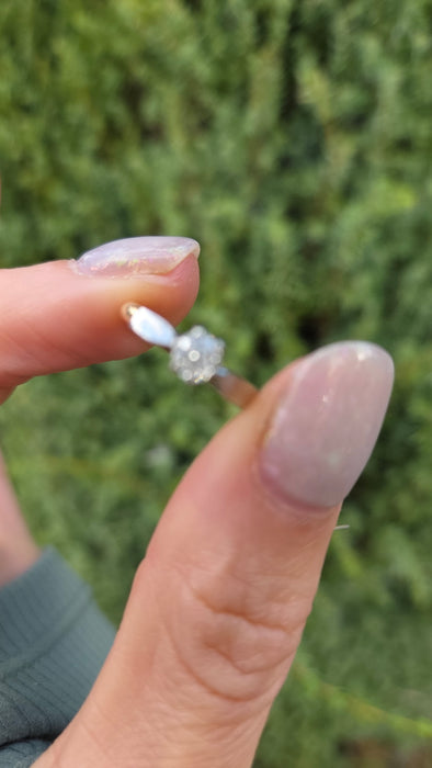 6207 Antique: 18ct Gold Platinum Set Old European cut Diamond Solitary (0.20ct)