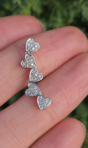 2239 Vintage; 9ct Gold Fancy Natural Diamond Pendant- Petite Sparkling