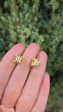 Load image into Gallery viewer, 2377 18ct Gold 18 Natural Diamonds (0.45ct) Geometric Set Earrings
