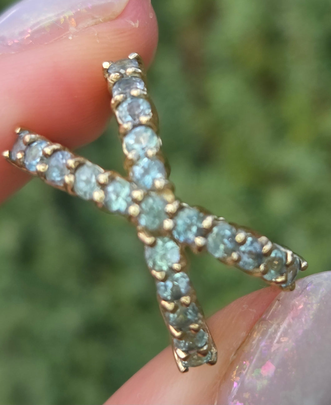 6266 Vintage; Spectacular 9ct Gold 21 Aquamarines Cocktail Ring