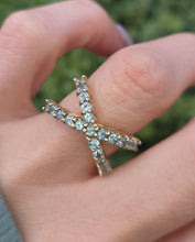 Load image into Gallery viewer, 6266 Vintage; Spectacular 9ct Gold 21 Aquamarines Cocktail Ring
