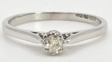 Load image into Gallery viewer, 2416: Vintage 9ct White Gold Round Full Cut Diamond Solitaire
