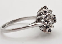 Load image into Gallery viewer, 2511- Vintage: 18ct White Gold 13 Sapphires 8 Natural Sparkling Diamonds Cluster Ring- From 1975

