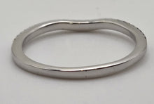 Load image into Gallery viewer, 2515- Vintage: 14ct White Gold Blue Sapphires Diamonds Wishbone Stacker Ring-LOVE Vera Wang
