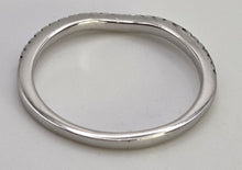 Load image into Gallery viewer, 2515- Vintage: 14ct White Gold Blue Sapphires Diamonds Wishbone Stacker Ring-LOVE Vera Wang
