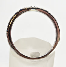 Load image into Gallery viewer, 2515- Vintage: 14ct White Gold Blue Sapphires Diamonds Wishbone Stacker Ring-LOVE Vera Wang
