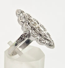 Load image into Gallery viewer, 2507: Vintage 9ct White Gold 35 Natural Diamonds Marquise Set Ring
