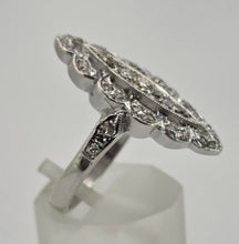 Load image into Gallery viewer, 2507: Vintage 9ct White Gold 35 Natural Diamonds Marquise Set Ring
