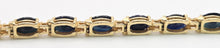 Cargar imagen en el visor de la galería, 2519- Vintage 14ct Gold 19 Blue Sapphires 19 Diamonds Bracelet (19cm)
