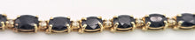 Cargar imagen en el visor de la galería, 2519- Vintage 14ct Gold 19 Blue Sapphires 19 Diamonds Bracelet (19cm)
