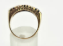 Load image into Gallery viewer, 6147- 9ct Gold Victorian Style Almandine Garnets Natural Diamonds Ring- From 1969
