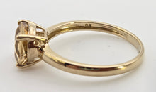 Load image into Gallery viewer, 2417: Vintage 9ct Gold Round Cut Yellow Citrine Solitaire
