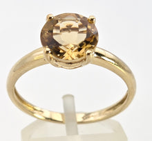 Load image into Gallery viewer, 2417: Vintage 9ct Gold Round Cut Yellow Citrine Solitaire
