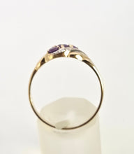 Load image into Gallery viewer, 2449 Vintage 9ct Gold Amethyst Diamonds Dress Ring
