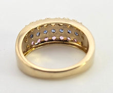 Load image into Gallery viewer, 2452 Vintage Statement 9ct Gold Topaz Diamonds Multi-Gem Cocktail Ring
