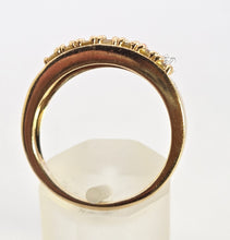 Load image into Gallery viewer, 2452 Vintage Statement 9ct Gold Topaz Diamonds Multi-Gem Cocktail Ring
