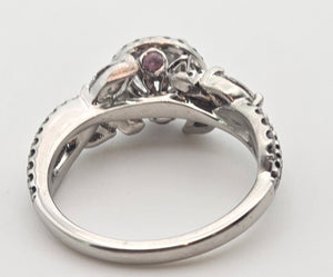 2418: Platinum Exceptional 1ct Central Diamond (GIA CERT) Ring - D Colour- The finest