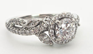 2418: Platinum Exceptional 1ct Central Diamond (GIA CERT) Ring - D Colour- The finest